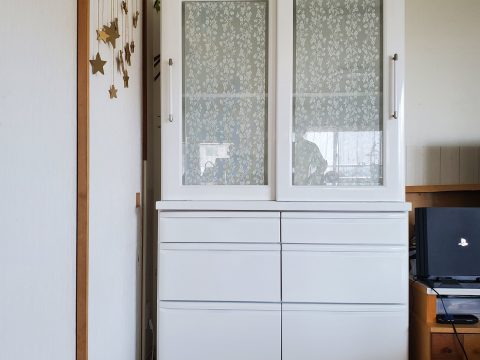 お嫁入の時に持ってきた食器戸棚の塗装/広島県呉市